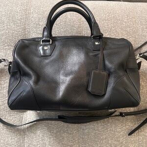 Rag & Bone Black Leather Duffel Bag